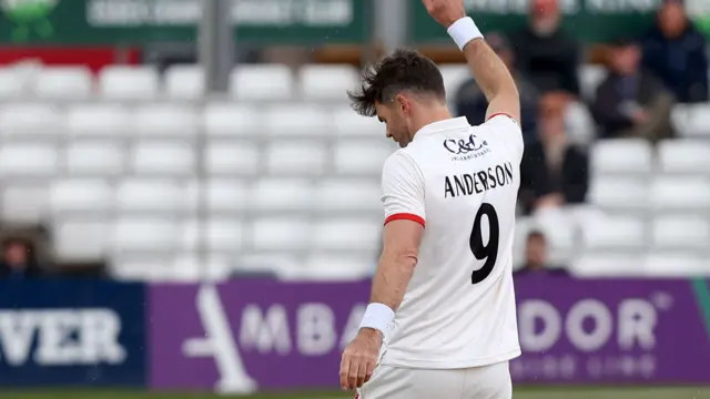 James Anderson celebrates wicket