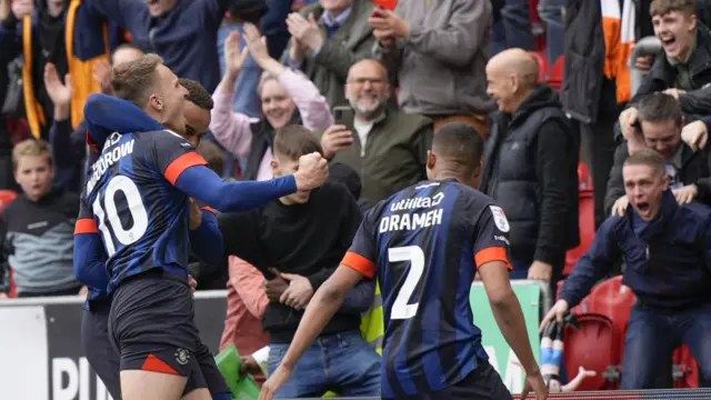 Luton celebrate