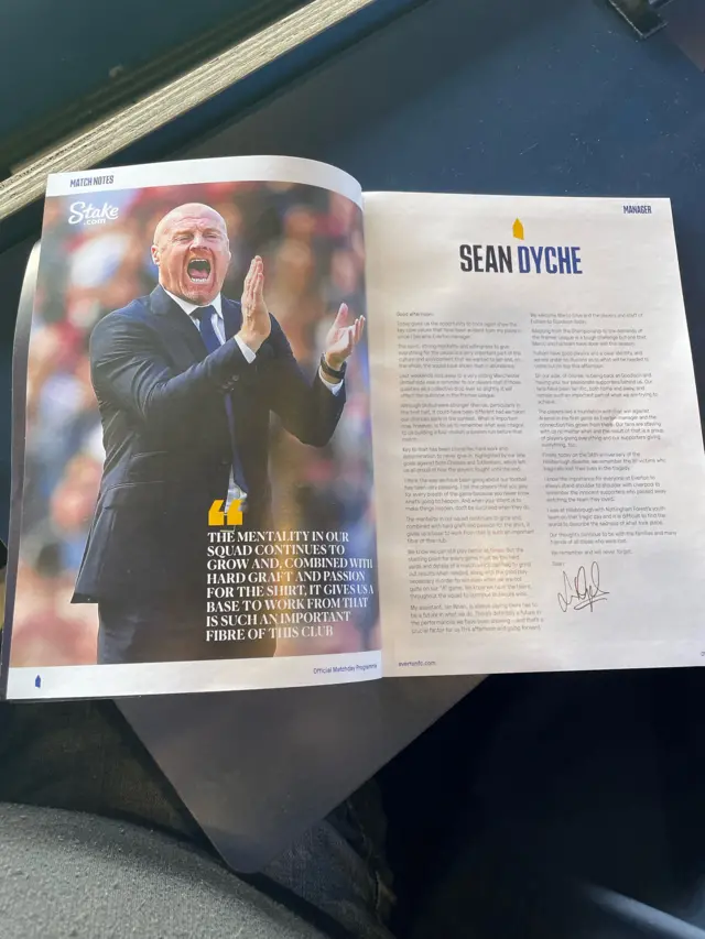 Dyche's programme notes