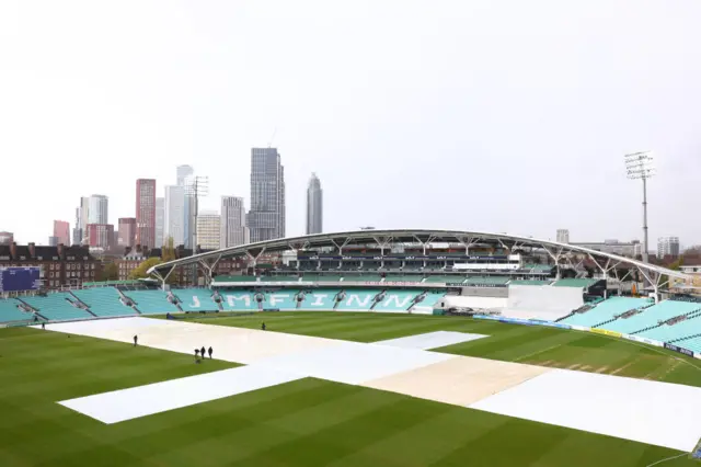 Covers on at The Oval