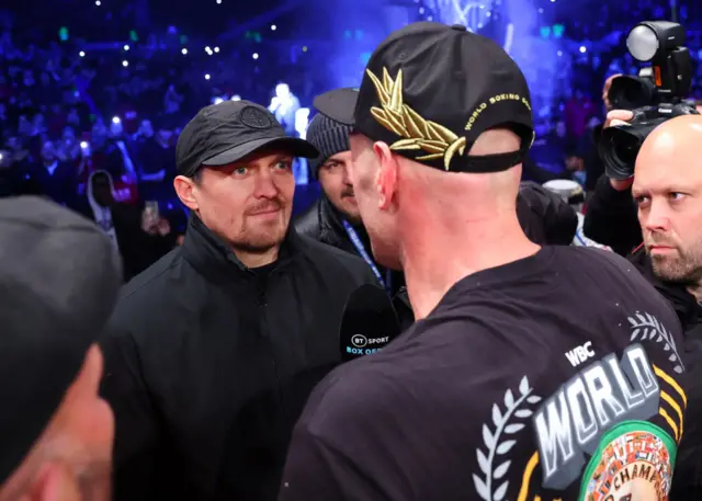 Tyson Fury and Oleksandr Usyk face off