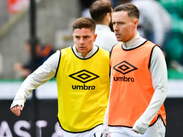 Hearts' Cammy Devlin and Barrie McKay