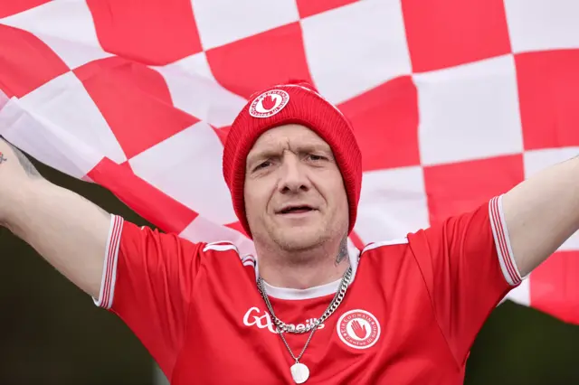 Fans arrive at Healy Park