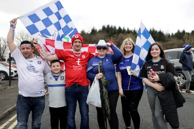 Fans arrive at Healy Park