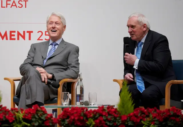 Bill Clinton and Bertie Ahern