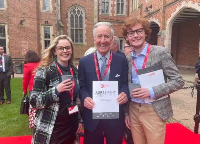 Cormac Savage (right) pictured with Congressman Richard Neal