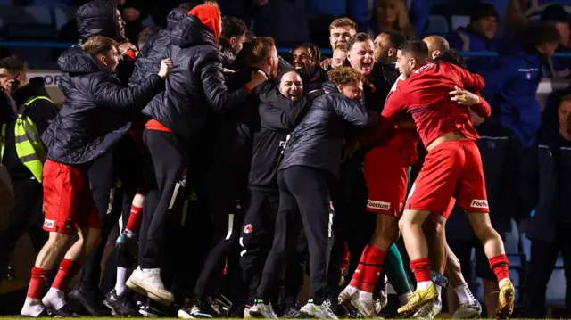 Leyton Orient celebrate winning promotion