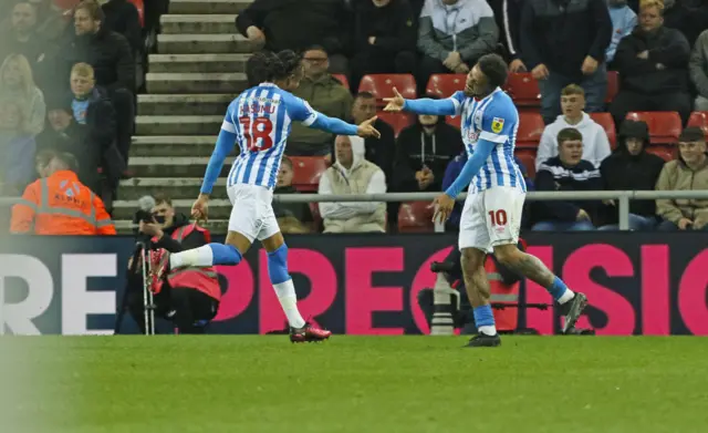 Josh Koroma celebrates equalising at Sunderland