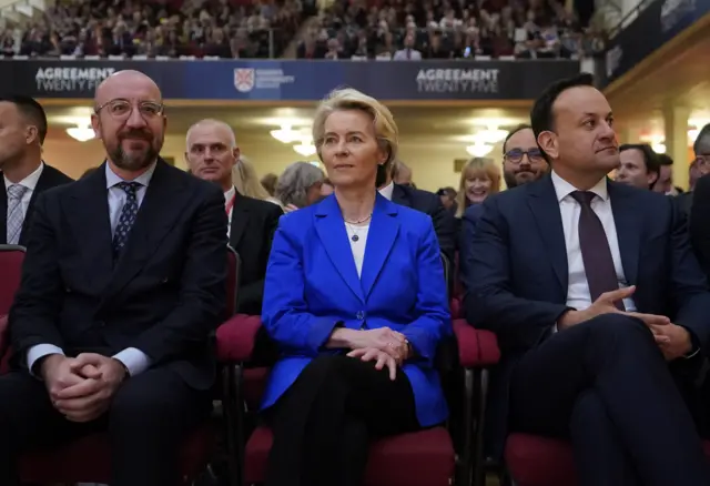 Charles Michele, Ursula von der Leyen, and Leo Varadkar