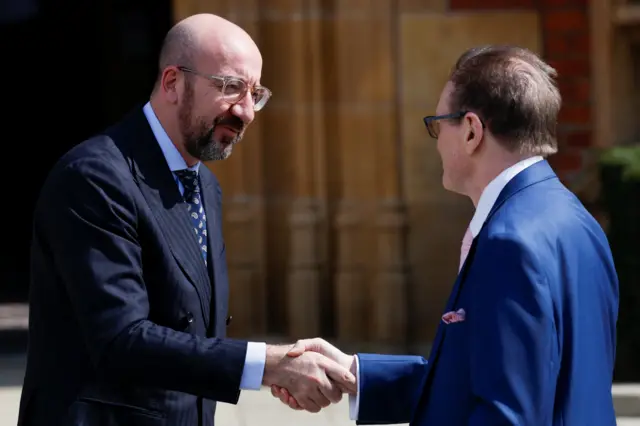 Charles Michel and Prof Ian Greer