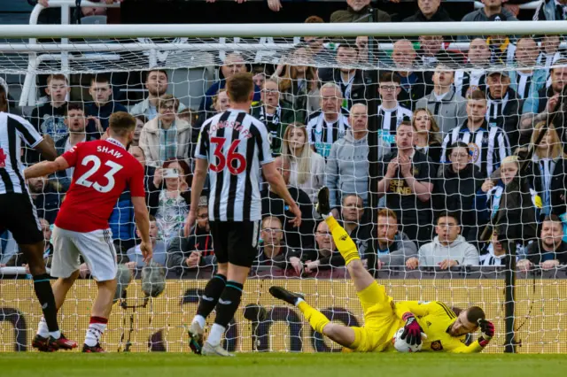 David De Gea of Manchester United saving a goal