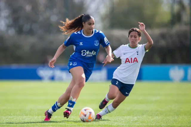 Gabby George of Everton on the ball