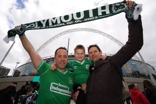 Plymouth fans at Wembley