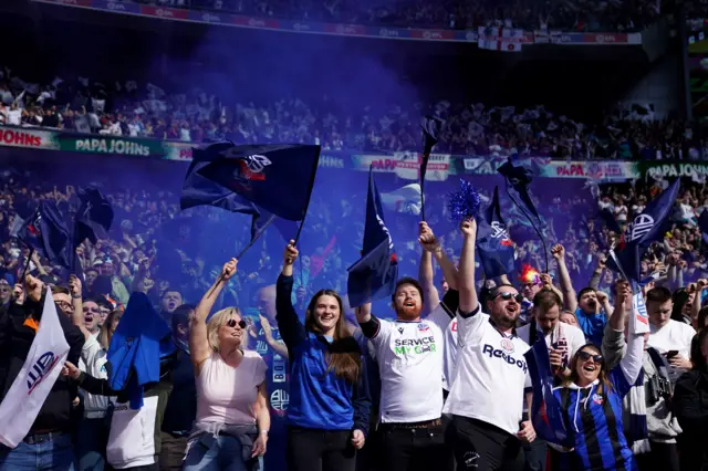 Bolton fans celebrate