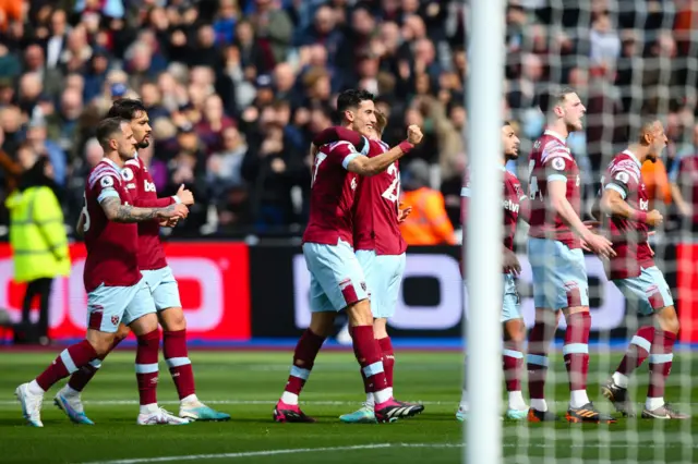 West Ham celebrating