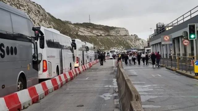 Coaches queue at Dover