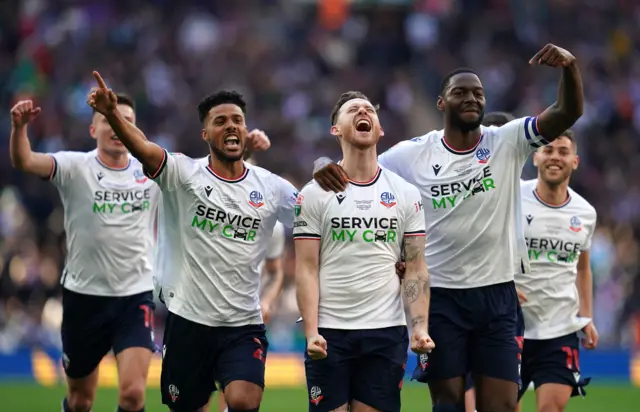 Bolton players celebrate