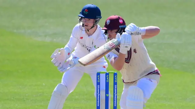 Tom Abell batting for Somerset