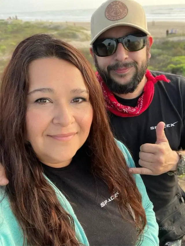 Rosell Elizondo and Jimmy San Miguel in Isla Blanca, Texas