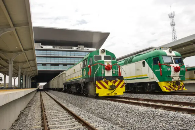 Nigerian railway at Mobolaji Johnson Railway Station in Ebutemeta, Lagos