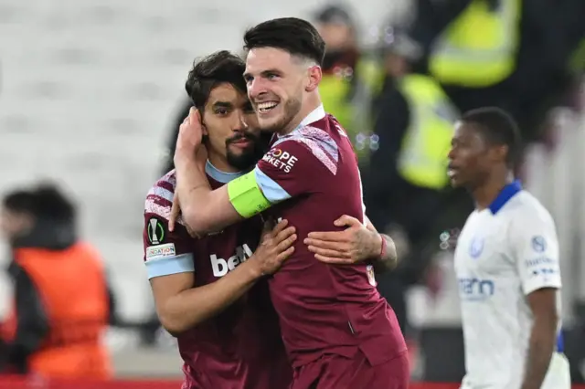 Declan Rice scores for West Ham