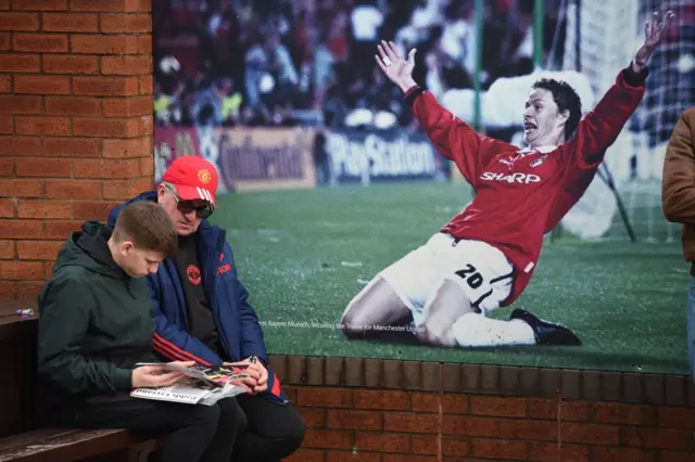 Ole Gunnar Solskjaer poster of his Champions League winner