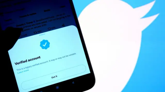 A Verified Twitter Account seen displayed on a smartphone