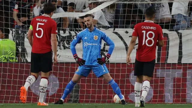 Manchester United players are dejected after conceding the opener