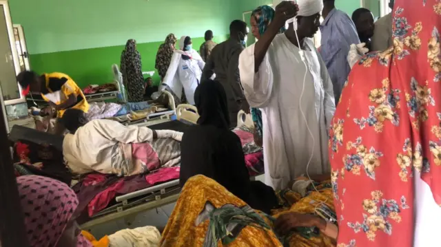 Patients in South Hospital, Fasher, North Darfur - April 2023