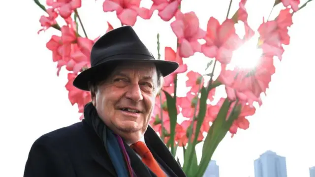 Barry Humphries at the Arts Centre in Melbourne, Australia