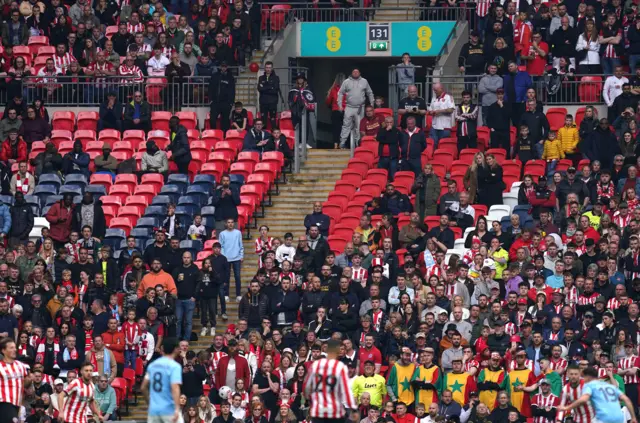 Empty seats at Wembley