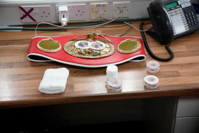 IBF world title on the table backstage