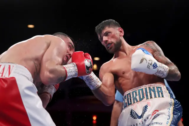 Joe Cordina lands an uppercut