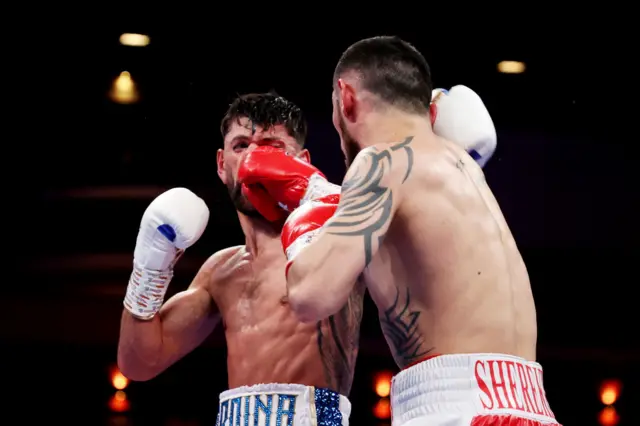 Joe Cordina is punched in the face