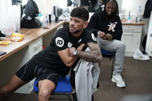 Joe Cordina relaxes backstage