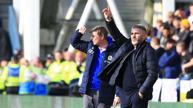 Blackburn boss Jon Dahl Tomasson (left) with Preston counterpart Ryan Lowe