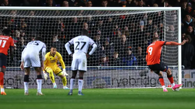 Carlton Morris scores penalty