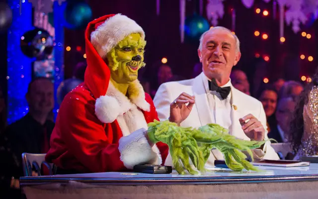 Judges Craig Revel Horwood as the Grinch and Len Goodman in the 2011 Christmas Special