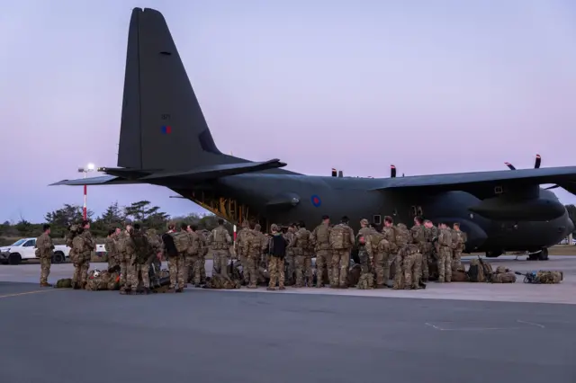 Joint Forces board a C-130 bound for Sudan. Personnel of 3 Commando Brigade and Joint Force Head Quarters deployed to Cyprus in support of the FCDO Non-combative Evacuation Operation to remove personnel from Sudan.