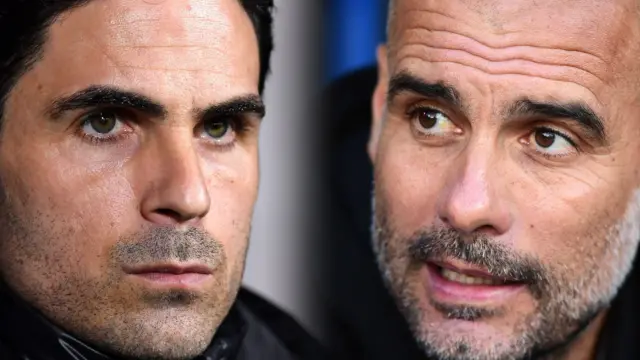 Mikel Arteta and Pep Guardiola