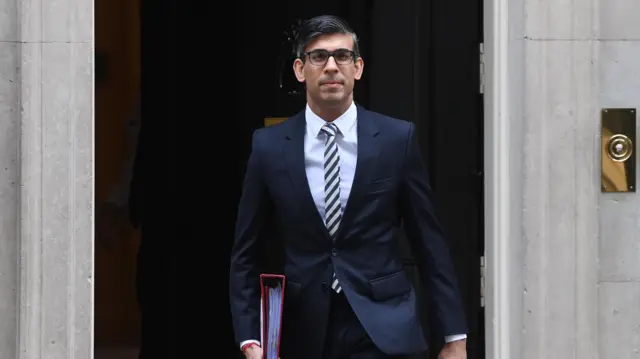 Rishi Sunak leaving Downing Street