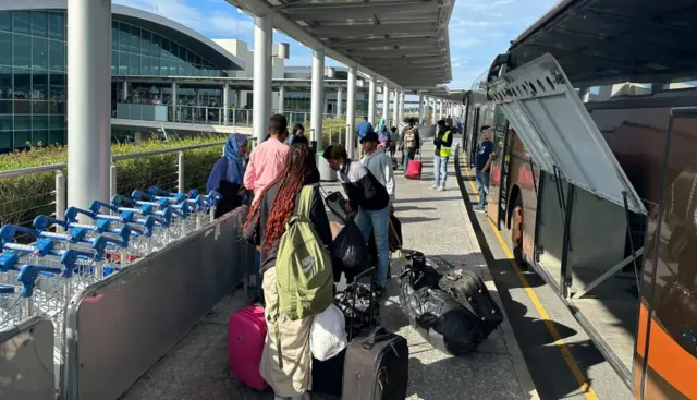 Britons arrive at Larnaca airport