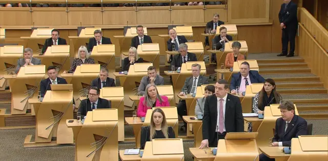 Douglas Ross in Holyrood Chamber