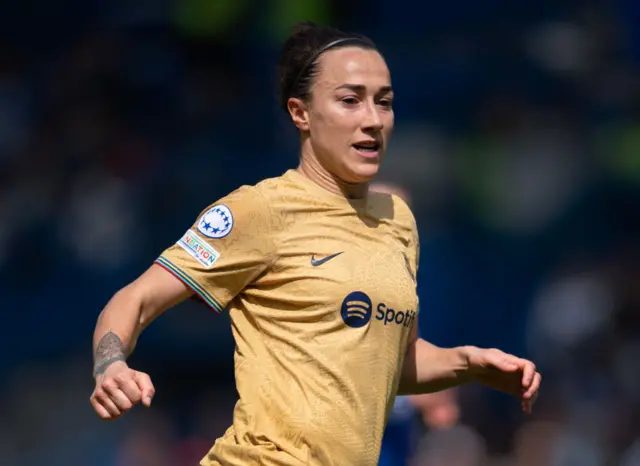 Barcelona defender Lucy Bronze during Champions League semi-final v Chelsea at Stamford Bridge