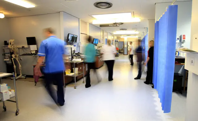 Staff on a hospital ward