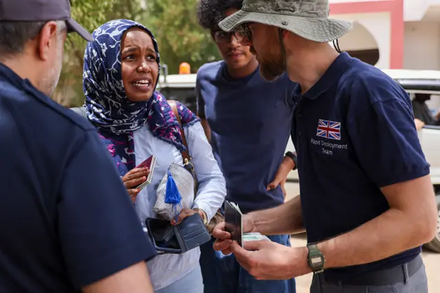 British Nationals are evacuated from Sudan with the assistance of the UK Government's Rapid Deployment Team