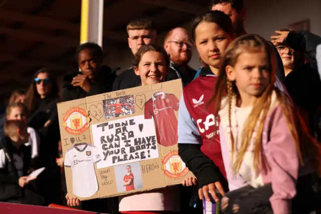 Man Utd fans await kick off.