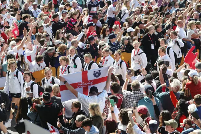 England arrive