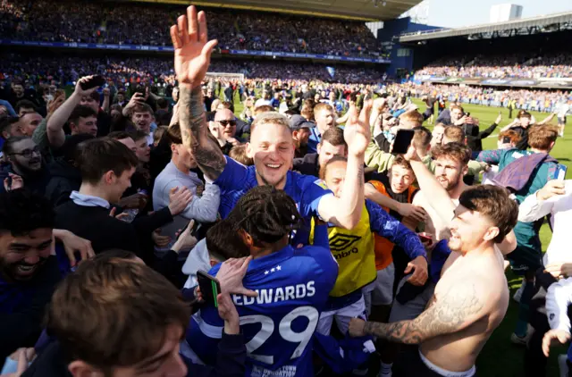 Ipswich Town celebrate promotion