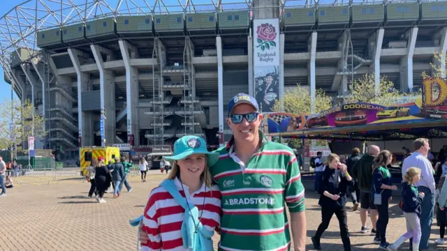 Adam and Anna in front of Twickenham